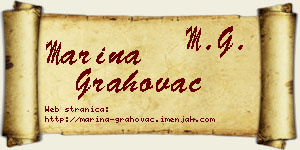 Marina Grahovac vizit kartica